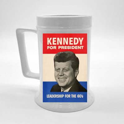 John F. Kennedy 1960 Campaign Vintage Poster Beer Stein