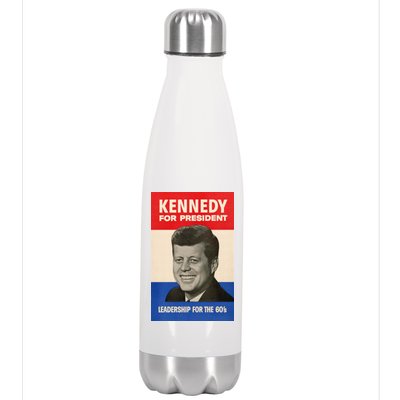 John F. Kennedy 1960 Campaign Vintage Poster Stainless Steel Insulated Water Bottle