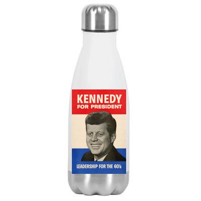 John F. Kennedy 1960 Campaign Vintage Poster Stainless Steel Insulated Water Bottle