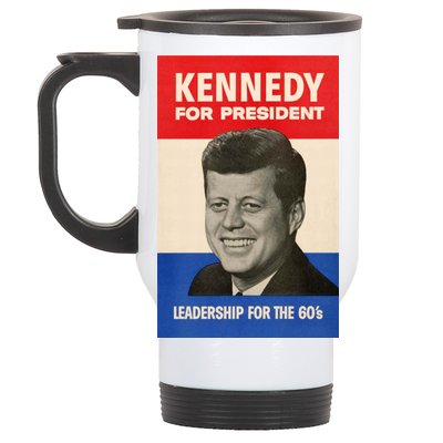 John F. Kennedy 1960 Campaign Vintage Poster Stainless Steel Travel Mug