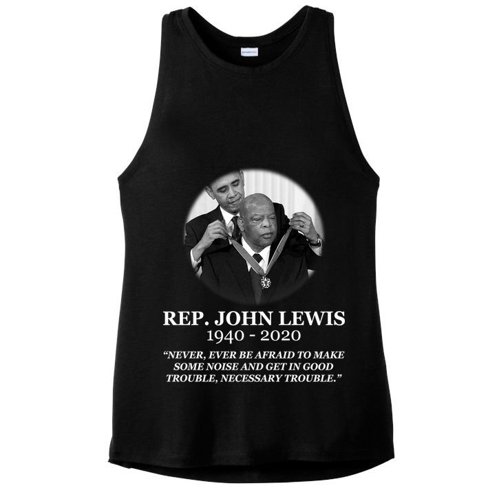 John Lewis Medal Of Freedom RIP 1940-2020 Ladies PosiCharge Tri-Blend Wicking Tank