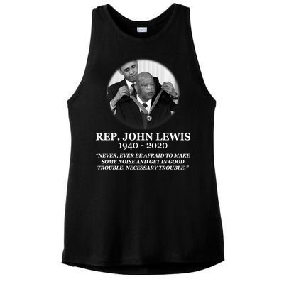 John Lewis Medal Of Freedom RIP 1940-2020 Ladies PosiCharge Tri-Blend Wicking Tank