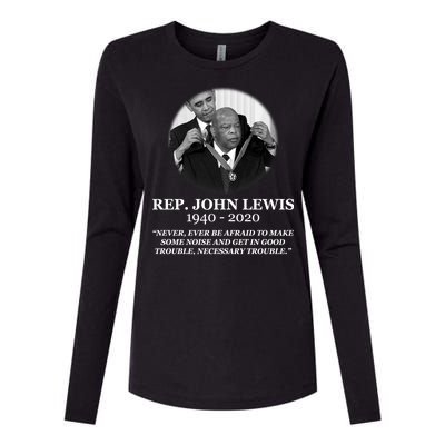 John Lewis Medal Of Freedom RIP 1940-2020 Womens Cotton Relaxed Long Sleeve T-Shirt