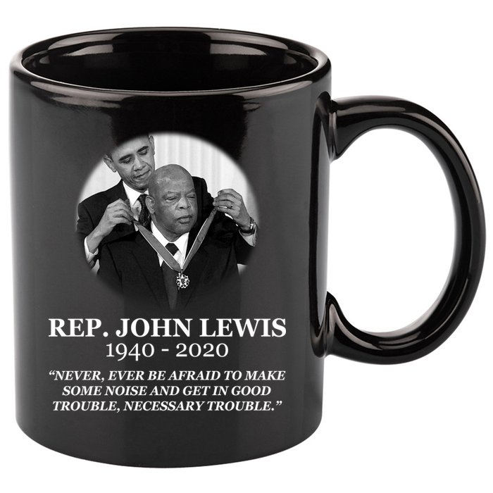 John Lewis Medal Of Freedom RIP 1940-2020 11oz C Handle Ceramic Mug