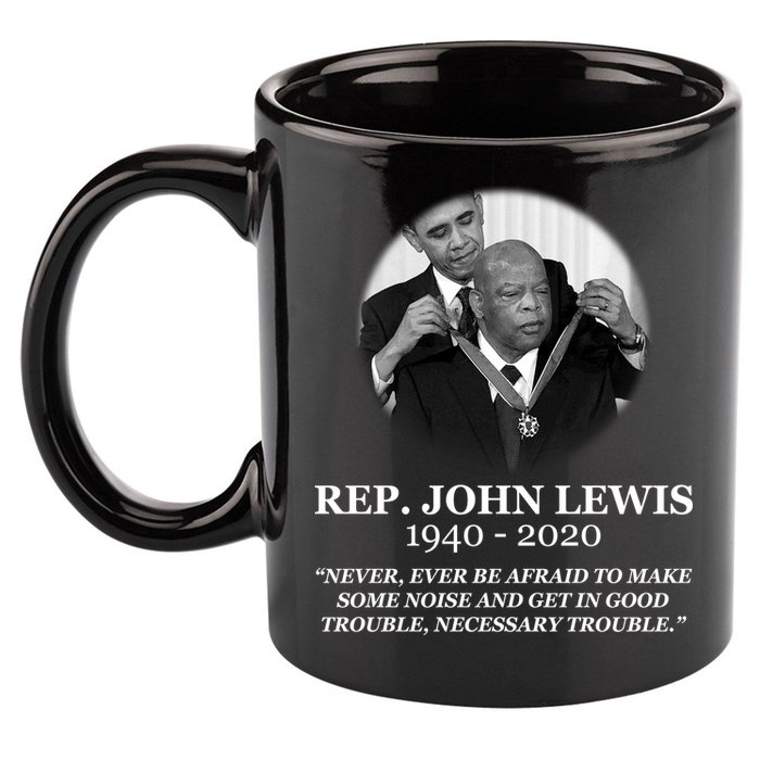 John Lewis Medal Of Freedom RIP 1940-2020 11oz C Handle Ceramic Mug