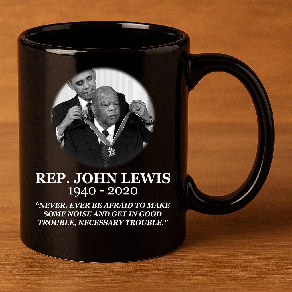 John Lewis Medal Of Freedom RIP 1940-2020 11oz C Handle Ceramic Mug