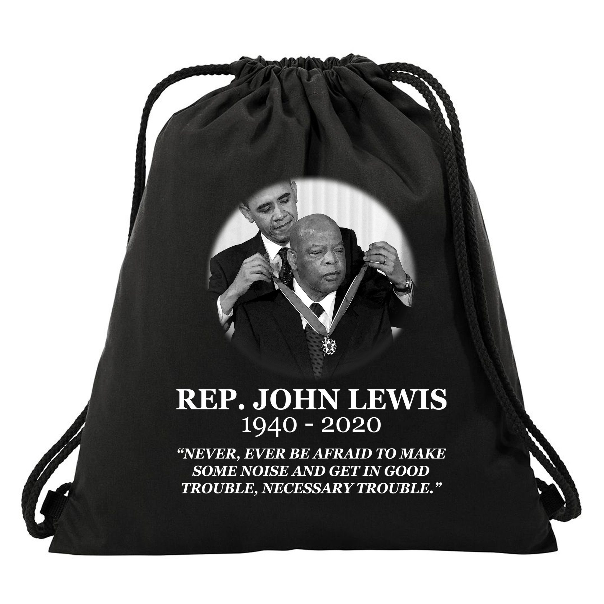 John Lewis Medal Of Freedom RIP 1940-2020 Drawstring Bag