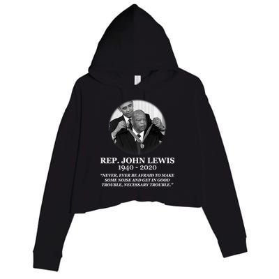 John Lewis Medal Of Freedom RIP 1940-2020 Crop Fleece Hoodie