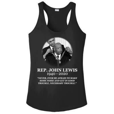 John Lewis Medal Of Freedom RIP 1940-2020 Ladies PosiCharge Competitor Racerback Tank