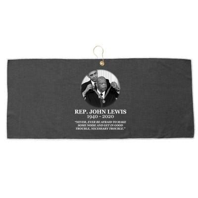 John Lewis Medal Of Freedom RIP 1940-2020 Large Microfiber Waffle Golf Towel