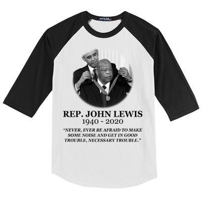 John Lewis Medal Of Freedom RIP 1940-2020 Kids Colorblock Raglan Jersey