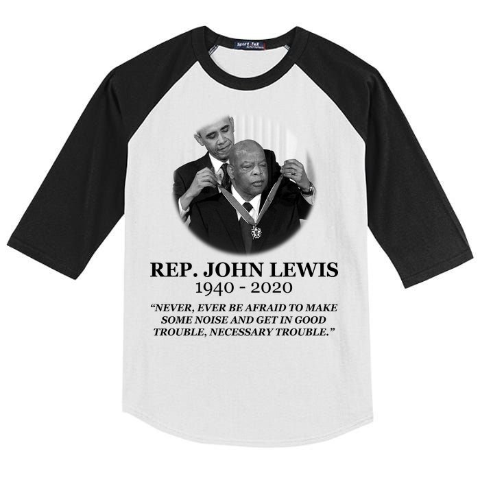 John Lewis Medal Of Freedom RIP 1940-2020 Kids Colorblock Raglan Jersey