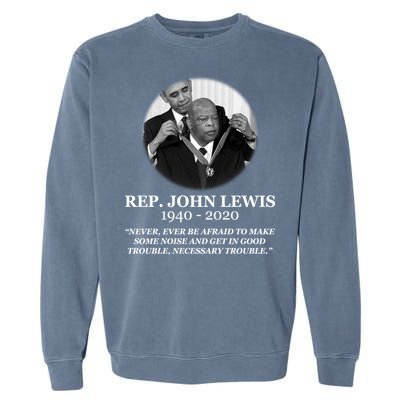 John Lewis Medal Of Freedom RIP 1940-2020 Garment-Dyed Sweatshirt