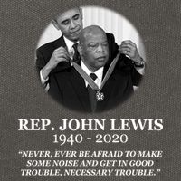 John Lewis Medal Of Freedom RIP 1940-2020 Cotton Canvas Backpack