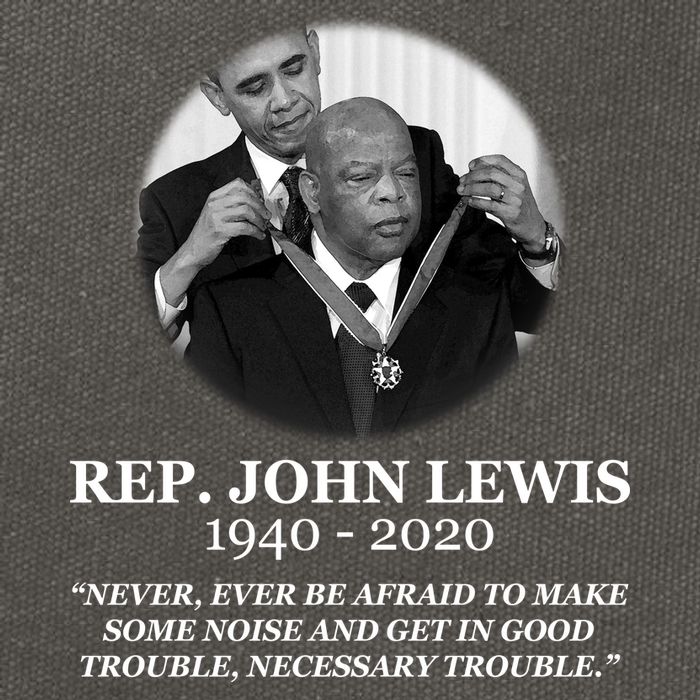 John Lewis Medal Of Freedom RIP 1940-2020 Cotton Canvas Backpack