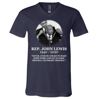 John Lewis Medal Of Freedom RIP 1940-2020 V-Neck T-Shirt