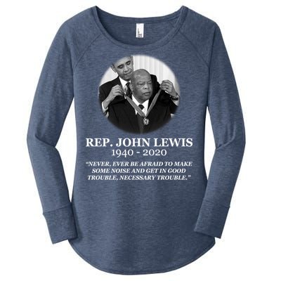 John Lewis Medal Of Freedom RIP 1940-2020 Women's Perfect Tri Tunic Long Sleeve Shirt