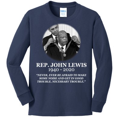 John Lewis Medal Of Freedom RIP 1940-2020 Kids Long Sleeve Shirt