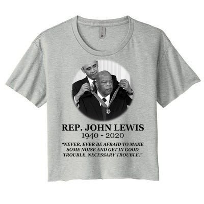 John Lewis Medal Of Freedom RIP 1940-2020 Women's Crop Top Tee