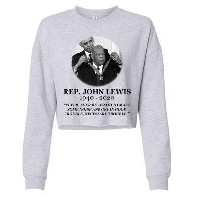 John Lewis Medal Of Freedom RIP 1940-2020 Cropped Pullover Crew