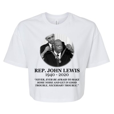 John Lewis Medal Of Freedom RIP 1940-2020 Bella+Canvas Jersey Crop Tee