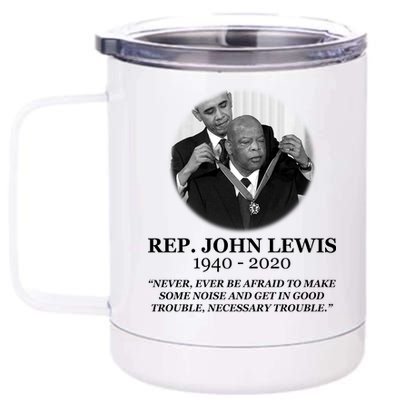 John Lewis Medal Of Freedom RIP 1940-2020 12 oz Stainless Steel Tumbler Cup