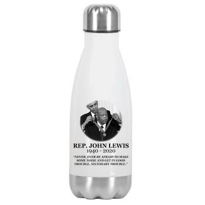 John Lewis Medal Of Freedom RIP 1940-2020 Stainless Steel Insulated Water Bottle