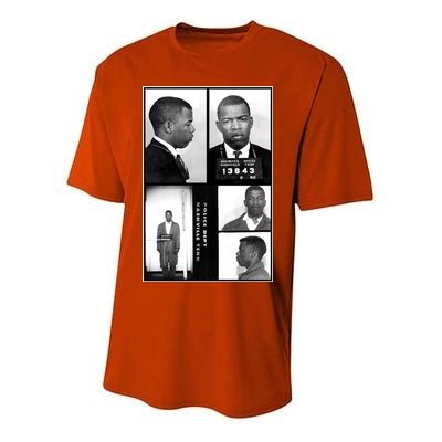 John Lewis Mug Shots Civil Rights Leader Youth Performance Sprint T-Shirt