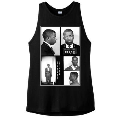 John Lewis Mug Shots Civil Rights Leader Ladies PosiCharge Tri-Blend Wicking Tank