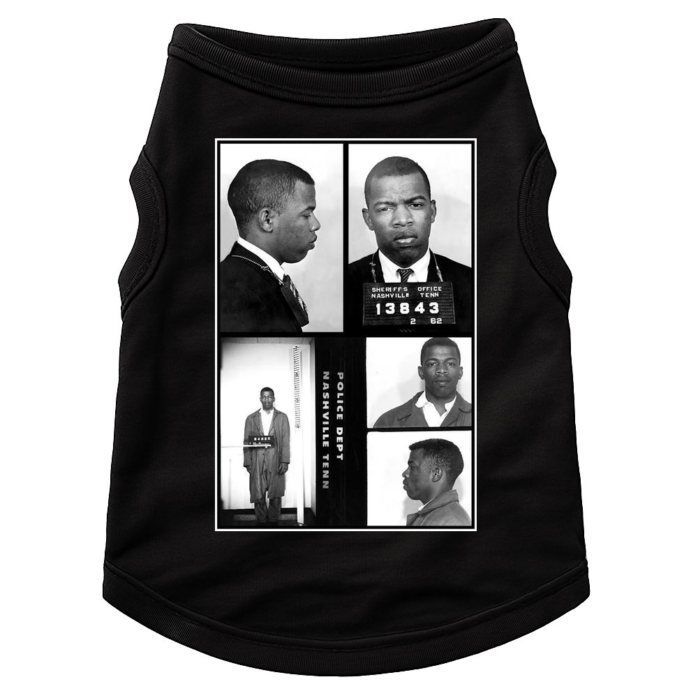 John Lewis Mug Shots Civil Rights Leader Doggie Tank