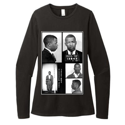 John Lewis Mug Shots Civil Rights Leader Womens CVC Long Sleeve Shirt