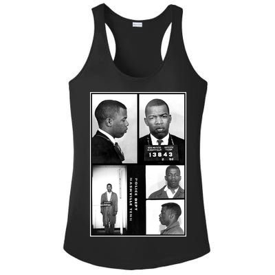 John Lewis Mug Shots Civil Rights Leader Ladies PosiCharge Competitor Racerback Tank