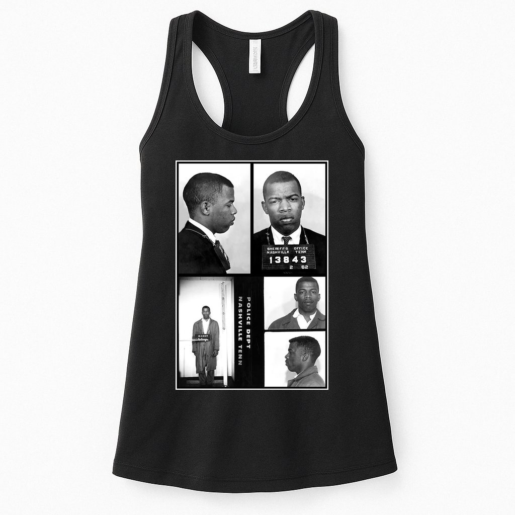 John Lewis Mug Shots Civil Rights Leader Womens Tank Top