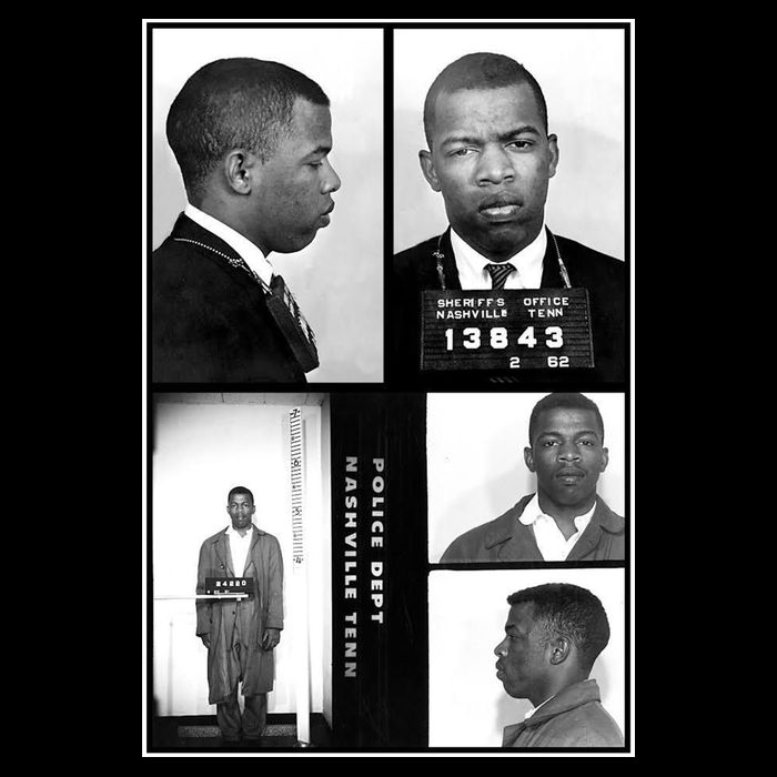 John Lewis Mug Shots Civil Rights Leader Womens Tank Top