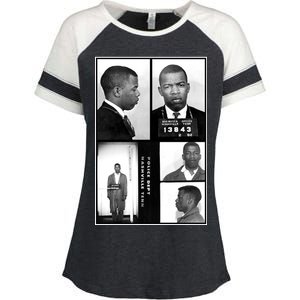 John Lewis Mug Shots Civil Rights Leader Enza Ladies Jersey Colorblock Tee