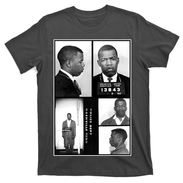 John Lewis Mug Shots Civil Rights Leader T-Shirt