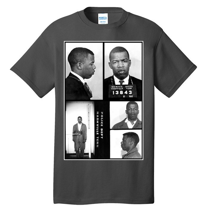 John Lewis Mug Shots Civil Rights Leader Tall T-Shirt