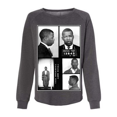 John Lewis Mug Shots Civil Rights Leader Womens California Wash Sweatshirt