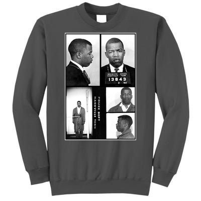 John Lewis Mug Shots Civil Rights Leader Tall Sweatshirt