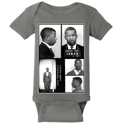 John Lewis Mug Shots Civil Rights Leader Baby Bodysuit