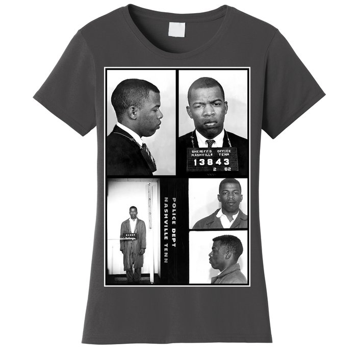 John Lewis Mug Shots Civil Rights Leader Women's T-Shirt