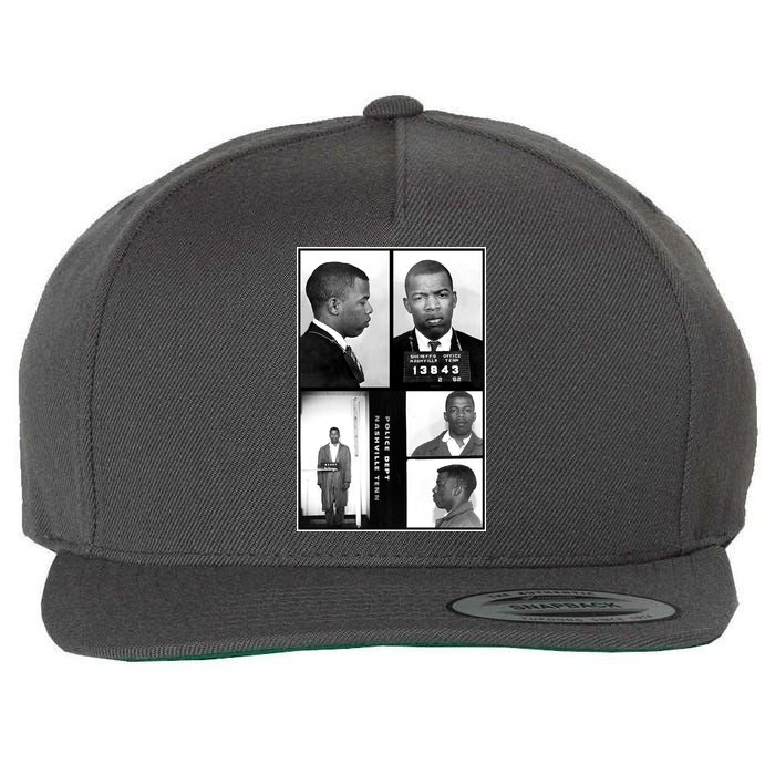 John Lewis Mug Shots Civil Rights Leader Wool Snapback Cap