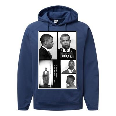 John Lewis Mug Shots Civil Rights Leader Performance Fleece Hoodie