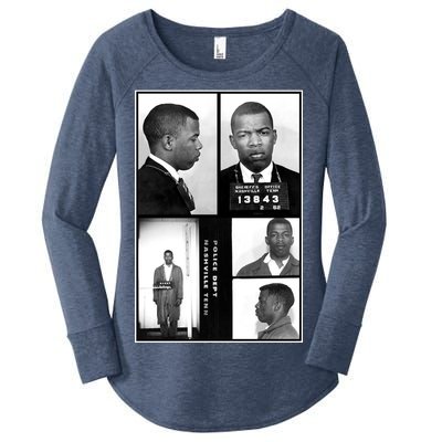 John Lewis Mug Shots Civil Rights Leader Women's Perfect Tri Tunic Long Sleeve Shirt