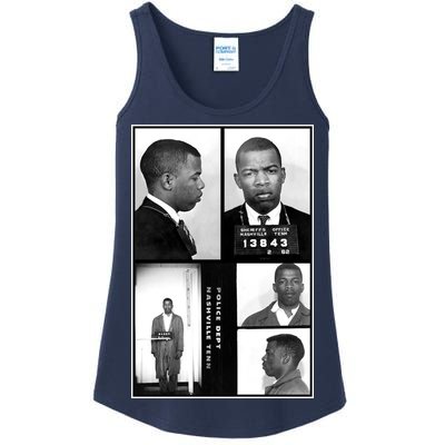 John Lewis Mug Shots Civil Rights Leader Ladies Essential Tank