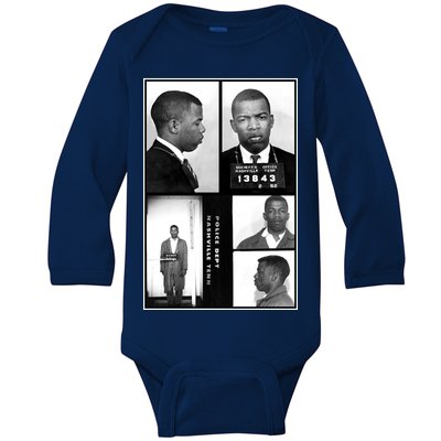 John Lewis Mug Shots Civil Rights Leader Baby Long Sleeve Bodysuit