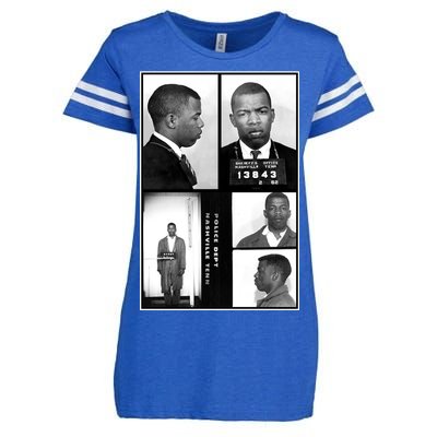 John Lewis Mug Shots Civil Rights Leader Enza Ladies Jersey Football T-Shirt