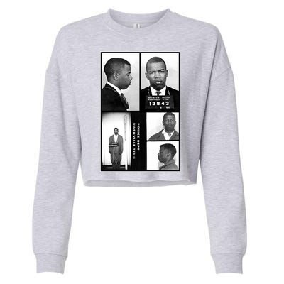 John Lewis Mug Shots Civil Rights Leader Cropped Pullover Crew