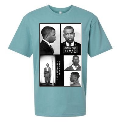 John Lewis Mug Shots Civil Rights Leader Sueded Cloud Jersey T-Shirt