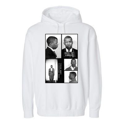 John Lewis Mug Shots Civil Rights Leader Garment-Dyed Fleece Hoodie